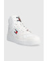 Tommy Jeans Кожени маратонки MID CUT BASKET в бяло EM0EM01164 - Pepit.bg