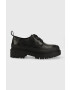 Tommy Jeans Кожени половинки обувки Foxing Leather Shoe в черно с платформа - Pepit.bg