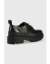 Tommy Jeans Кожени половинки обувки Foxing Leather Shoe в черно с платформа - Pepit.bg