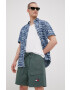 Tommy Jeans Къс панталон с лен мъжко в зелено - Pepit.bg