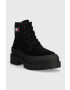 Tommy Jeans Кубинки Womens Foxing Lace Up Boot в черно с платформа - Pepit.bg