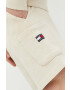 Tommy Jeans Памучен къс панталон в бежово - Pepit.bg