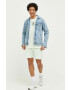 Tommy Jeans Памучен къс панталон в зелено - Pepit.bg