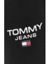 Tommy Jeans Памучен спортен панталон в черно с принт - Pepit.bg