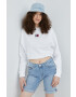 Tommy Jeans Памучен суичър в бяло с изчистен дизайн - Pepit.bg