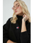 Tommy Jeans Памучен Суичър в черно с апликация - Pepit.bg