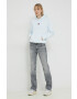 Tommy Jeans Памучен суичър в синьо с качулка с апликация - Pepit.bg