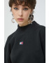 Tommy Jeans Памучен суичър в черно с изчистен дизайн - Pepit.bg