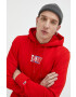 Tommy Jeans Памучен суичър в червено с принт - Pepit.bg