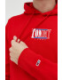 Tommy Jeans Памучен суичър в червено с принт - Pepit.bg