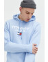Tommy Jeans Памучен суичър с качулка с апликация - Pepit.bg