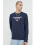 Tommy Jeans Памучен суичър в черно с принт - Pepit.bg