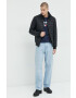 Tommy Jeans Памучен суичър в черно с принт - Pepit.bg