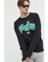 Tommy Jeans Памучен суичър в черно с апликация - Pepit.bg