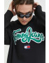 Tommy Jeans Памучен суичър в черно с апликация - Pepit.bg