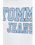 Tommy Jeans Памучен суичър в бяло с принт - Pepit.bg