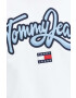 Tommy Jeans Памучен суичър в бяло с апликация - Pepit.bg