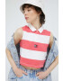Tommy Jeans Памучен топ в розово - Pepit.bg