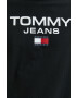 Tommy Jeans Памучна блуза с дълги ръкави в черно с принт - Pepit.bg