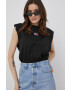 Tommy Jeans Памучна тениска в черно - Pepit.bg