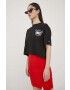 Tommy Jeans Памучна тениска в черно - Pepit.bg