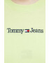 Tommy Jeans Памучна тениска в жълто - Pepit.bg