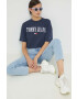 Tommy Jeans Памучна тениска в тъмносиньо - Pepit.bg