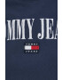 Tommy Jeans Памучна тениска в тъмносиньо - Pepit.bg