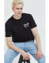 Tommy Jeans Памучна тениска в черно с принт - Pepit.bg