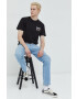 Tommy Jeans Памучна тениска в черно с принт - Pepit.bg