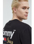 Tommy Jeans Памучна тениска в черно с принт - Pepit.bg