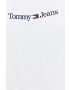 Tommy Jeans Памучна тениска в бяло с апликация - Pepit.bg
