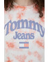 Tommy Jeans Памучна тениска в розово - Pepit.bg