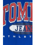 Tommy Jeans Памучна тениска в синьо с принт - Pepit.bg
