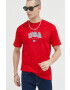 Tommy Jeans Памучна тениска в червено с принт - Pepit.bg