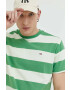 Tommy Jeans Памучна тениска в бежово - Pepit.bg