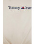 Tommy Jeans Памучна тениска в бежово - Pepit.bg