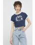 Tommy Jeans Памучна тениска в тъмносиньо - Pepit.bg