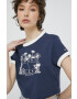 Tommy Jeans Памучна тениска в тъмносиньо - Pepit.bg