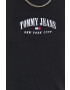 Tommy Jeans Памучна тениска в черно с апликация - Pepit.bg