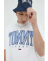Tommy Jeans Памучна тениска в бяло с принт - Pepit.bg