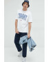 Tommy Jeans Памучна тениска в бяло с принт - Pepit.bg