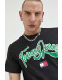 Tommy Jeans Памучна тениска в черно с принт - Pepit.bg