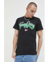 Tommy Jeans Памучна тениска в черно с принт - Pepit.bg