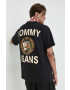 Tommy Jeans Памучна тениска в жълто - Pepit.bg