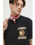 Tommy Jeans Памучна тениска в жълто - Pepit.bg