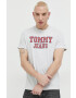 Tommy Jeans Памучна тениска в сиво с принт - Pepit.bg