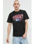 Tommy Jeans Памучна тениска в черно с принт - Pepit.bg