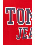 Tommy Jeans Памучна тениска в червено с принт - Pepit.bg