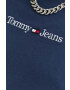 Tommy Jeans Памучна тениска в бяло с принт - Pepit.bg